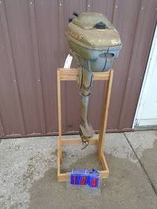 1957 Wards Sea King 5 hp. Turns over. Looks complete. As shown.
