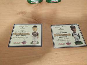 lot 8 image: Autographed Minnesota Twins Michael Cuddyer And Brad Radke Bobblehead