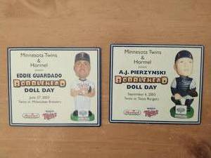 lot 11 image: Autographed Minnesota Twins Eddie Guardado And A.J. Pierzynski