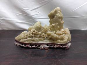 lot 52 image: Vintage Hand Carved Stone Scene