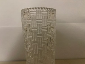 lot 16 image: Tiffany & Co. Basket Weave Crystal Vase