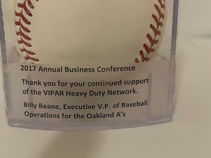 lot 32 image: Billy Beane Autographed Baseball