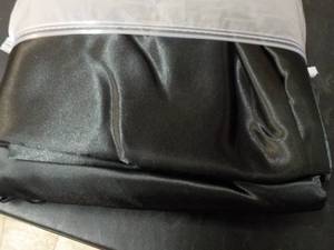 lot 123 image: King Size Black Satin Duvet Cover w...