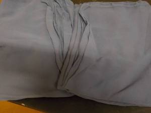 lot 125 image: 10 Chiffon Dusty Blue Table runners...