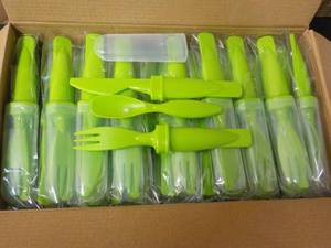 lot 129 image: 50 Lime Green Plastic Individually ...