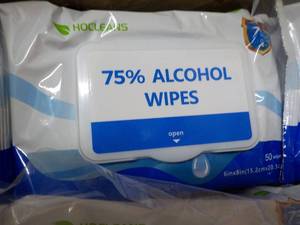 lot 22 image: Case of HoCleans 1200 Alcohol Wipes...