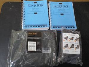 lot 40 image: receipt Books, Traction Cleats and ...