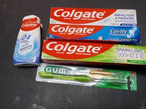lot 264 image: Toothpaste and toothbrush...