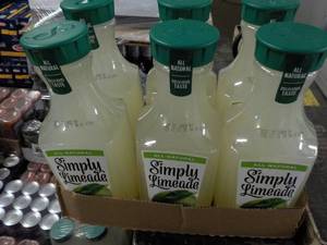 lot 412 image: 6 pack 52 oz Simply Limeade...