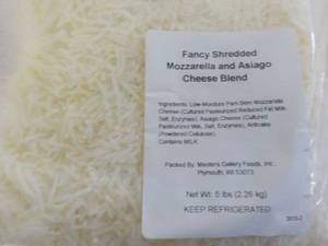 lot 461 image: 5 lb. Bag Frozen Shredded Mozzarell...
