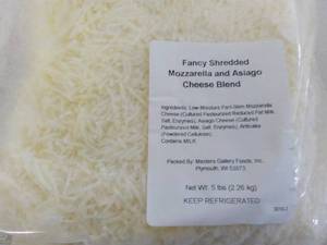 lot 462 image: 5 lb. Bag Frozen Shredded Mozzarell...