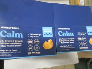 lot 185 image: 2 Boxes Honest Paws Calm - CBD for ...