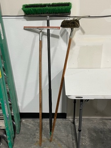 Shop Broom and Squeegee