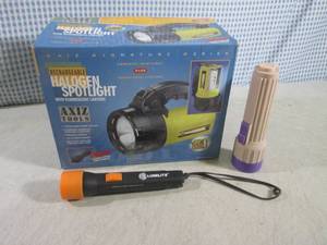 lot 18 image: (BS) Rechargeable Halogen Spotlight...