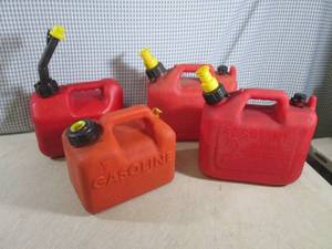 lot 49 image: (A-3T) 4 Gas Cans - 2) 1 Gallon - 2...