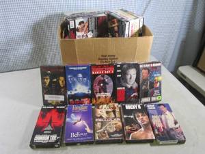 lot 65 image: (F-2) Box Full of VHS Movies Approx...
