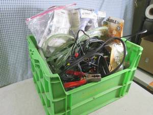 lot 77 image: (F-2) Bin Full of Misc - Jumper Cab...