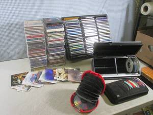 lot 107 image: (A-4) Assorted CDs and HoldersCas...