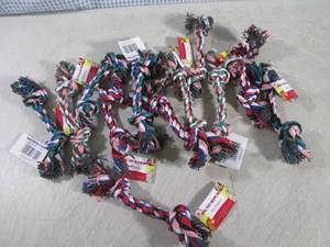 lot 170 image: (CSB) 12 Dog Toy Rope Bones Assorte...