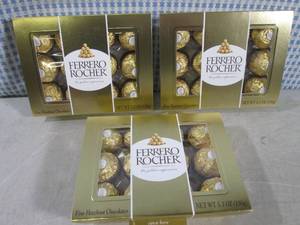 lot 234 image: (B-1) 3 Boxes Ferrero Rocher Fine H...
