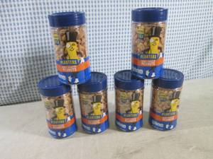 lot 263 image: (B-1) 6 Jars Planters Honey Roasted...