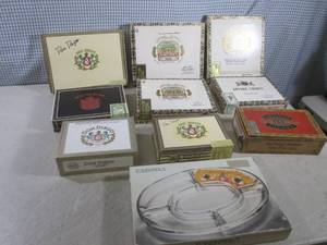 lot 298 image: (EW5) Assorted Cigar Boxes (Some Wo...
