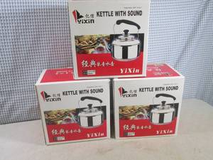 lot 308 image: (CSB) 3 Tea Kettles...