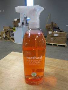 lot 283 image: LOT OF 7 - Method All-Purpose Cleaner Spray, Plant-Based and Biodegradable Formula Perfect for Most Counters, Tiles, Stone, and More, Clementine Scent