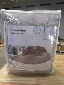 lot 332 image: Microplush Heated Blanket in Full Size - Gray (OPEN PACKAGING)