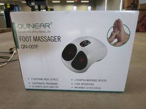 lot 333 image: QUINEAR Foot Massager, Shiatsu Foot Massager for Neuropathy Pain Relief and Circulation Deep Tissue Foot Massager (SLIGHTLY USED)