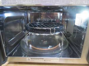 lot 393 image: Toshiba 4-in-1 ML-EC42P(SS) Countertop Microwave Oven, Smart Sensor, Convection, Air Fryer Combo1.5 Cu Ft, 1000W, Stainless Steel (SCRATCH & DENT)