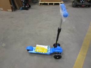 lot 412 image: Hiboy Adjustable Height Kick Scooter in Blue (HANDLE DOES NOT STAY UP, LIGHT UP WHEELS ONLY WORK SOMETIMES)