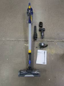 lot 406 image: Shark IX141 Pet Cordless Stick Vacuum with XL Dust Cup, LED Headlights, Removable Handheld, Crevice Tool & Pet Multi-Tool, 40min Runtime, GreyIris (OPEN BOX, APPEARS TO BE NEW)
