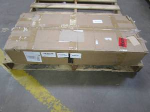 lot 445 image: Gold Stanchion Set, Stanchion Posts Queue Pole 5FT 1 Red Velvet Ropes Crowd Control Barrier,2PCS (OPEN BOX)