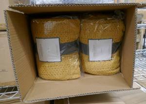 lot 29 image: 2 New yellow throw blankets