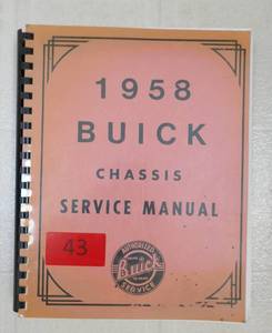 lot 43 image: 1958 Buick Service Manual excellent condition