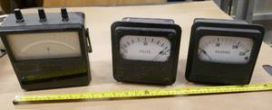 lot 62 image: Lot of 3 vintage meters