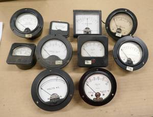 lot 63 image: Lot of 10 vintage meters