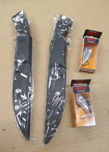 lot 68 image: 2 Filet Knives and 2 Silver Rapala