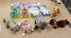 lot 72 image: 4 New in package McDonalds Beanie babies  5 Regular Beanies all with tags
