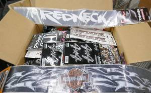 lot 82 image: 600 various vehicle decalsstickers