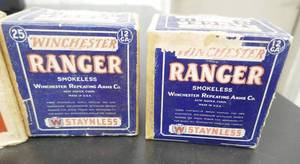 lot 105 image: 2 Vintage Winchester Ranger 12 gauge - Empty boxes