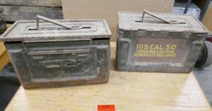 lot 126 image: 2 Vintage Ammo Cans for 50 caliber