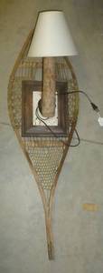 lot 162 image: Unique Snow Shoe lamp