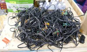 lot 193 image: Big pile of electrical plugs  wire
