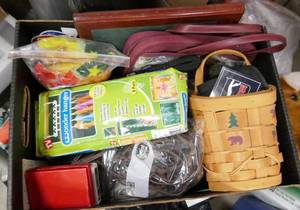 lot 198 image: Treasure trove box of misc goodies