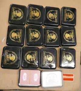 lot 200 image: 13 Decks of Cards in Tins to store them in