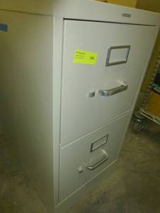 lot 218 image: 2 drawer file cabinet
