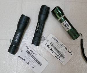 lot 237 image: 3 Tactical SOS flash lights - 2 with tempermental issues