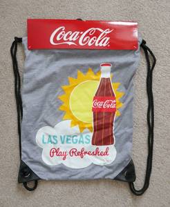 lot 187 image: 6 New Coca-Cola cinch bag backpacks 13x17